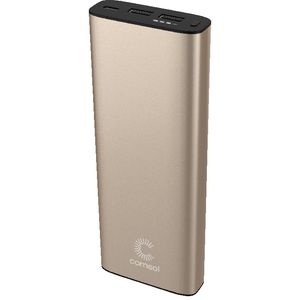 Comsol 20000mAh Aluminium Dual Port Powerbank Metallic Gold