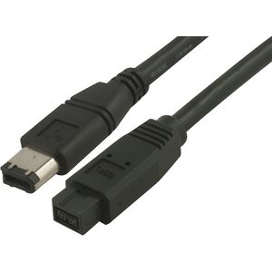 Comsol Male 9 Pin to Male 6 Pin FireWire 800 Cable 2m
