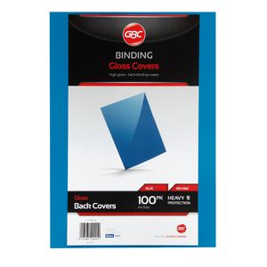 GBC A4 Binding Covers 250 Micron Gloss Blue 100 Pack