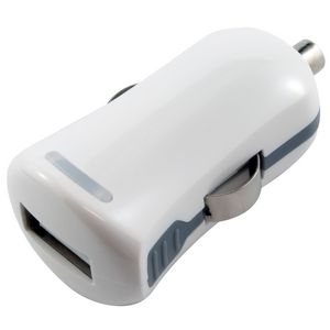 Single Port USB Car Charger 2.1A White