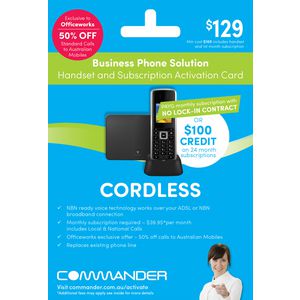 Commander Essentials Cordless Business Phone Card W52P