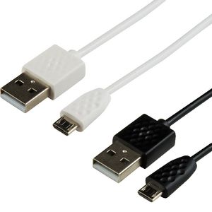 Comsol USB Cable to Micro USB 1m 2 Pack Black