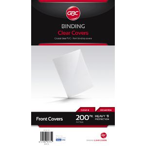 GBC A4 Front Binding Cover 200 Micron Clear 200 Pack