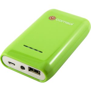 Comsol 6600mAh Block Power Bank USB Charging Pack Green