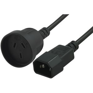 Comsol Male IEC-C14 to Female 3 Pin AC Power Cable 25cm