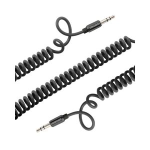 Comsol 3.5mm Audio Cable Coiled 1.2m Black