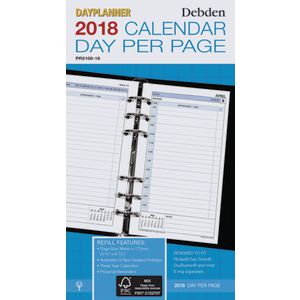 Collins Debden 2018 Daily Dated Personal Dayplanner