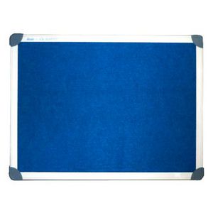 Penrite Aluminium Frame Felt Pinboard 900 x 600mm Blue