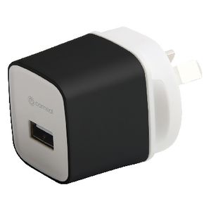 Comsol Single Port USB Wall Charger 2.4A/12W Black
