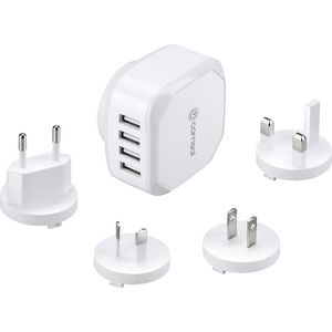 Comsol 4 Port Universal USB Travel Charger White