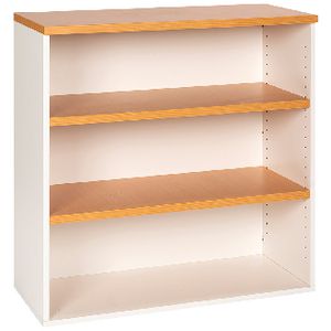 Velocity 900mm Bookcase Golden Beech and White
