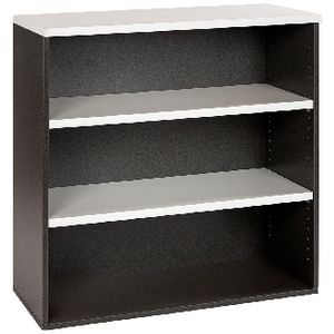 Velocity 900mm Bookcase White and Ironstone