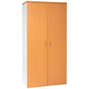 Velocity 1800mm Storage Cupboard Golden Beech and White