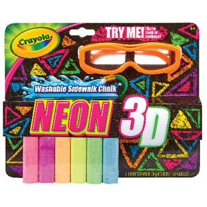 Crayola 3D Neon Chalk 6 Pack