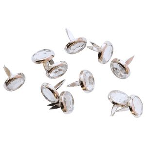 Paper Chic Fasteners Diamond Jewel Silver 20 Pack