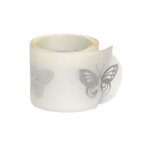Paper Chic Butterfly Seals Silver 50 Pack