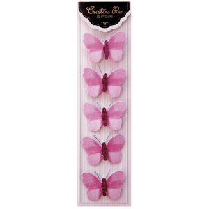 Paper Chic Butterfly 3D Sticker Pink 5 Pack