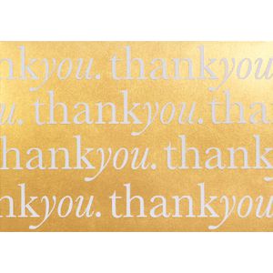 Paper Chic A6 Thank You Postcards Gold 10 Pack