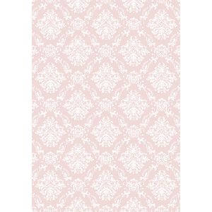 Paper Chic A4 Boudoir Embossed Paper Blush Pink 5 Pack