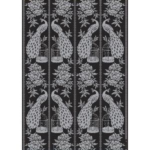 Paper Chic A4 Oriental Birdcage Embossed Paper Silver 5 Pack