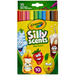 Crayola Silly Scents Slim Coloured Markers 10 Pack