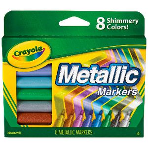 Crayola Permanent Markers Metallic Assorted 8 Pack