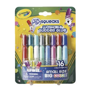 Crayola Pip Squeaks Washable Glitter Glue 16 Pack