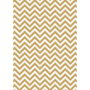 Paper Chic A4 Chevron Debossed Paper Gold 5 Pack