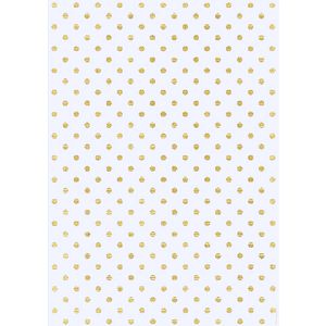 Paper Chic A4 Large Dots Foiled Paper Gold 5 Pack
