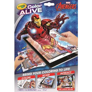 Crayola Colour Alive Book and Crayons Avengers