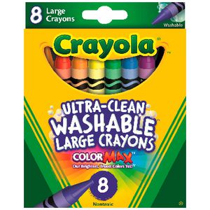 Crayola Washable Large Crayons 8 Pack