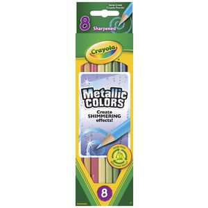 Crayola Metallic Coloured Pencils 8 Pack