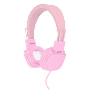 Qudo Fabric Over Ear Headphones Pink