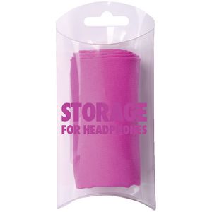 Headphones Drawstring Bag Pink