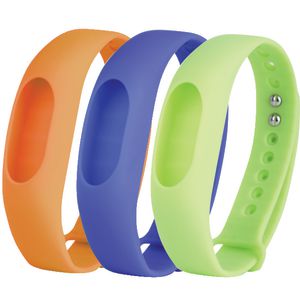 Jolt Fitness Tracker Bands Orange Blue Lime 3 Pack