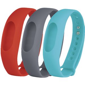 Jolt Fitness Tracker Bands Red Grey Teal 3 Pack