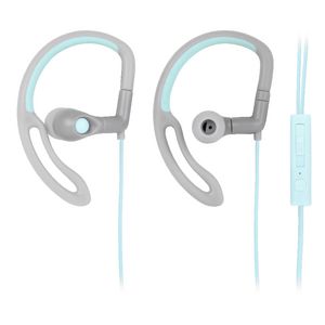 Qudo Sports Hook Earphones with Control Grey Teal