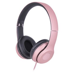 Qudo Premium Metallic On Ear Headphones Rose Gold