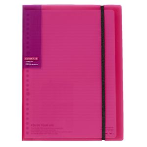 Kokuyo Color Tag Loose Leaf Holder Bi-Color B5 Pink