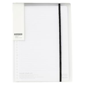 Kokuyo Color Tag Loose Leaf Holder Bi-Color B5 White