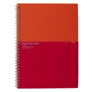 Kokuyo Color Tag B5 Twin Ring Notebook Bi-Color Orange