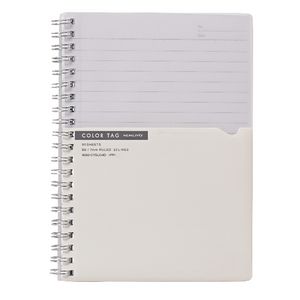 Kokuyo Color Tag B6 Twin Ring Notebook Bi-Color White