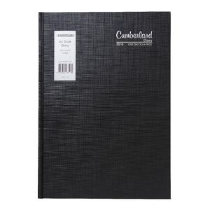 Cumberland Casebound A4 Day to Page 2016 Diary Black