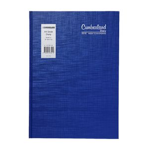 Cumberland Casebound A4 Week to View 2016 Diary Blue