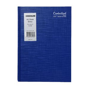 Cumberland Casebound A5 Day to Page 2016 Diary Blue