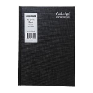 Cumberland Casebound A5 Week to View 2016 Diary Black