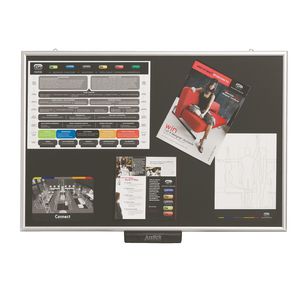 Justick Lite Noticeboard 600 x 900mm Black
