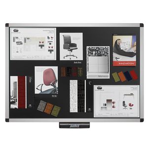 Justick Noticeboard 900 x 1200mm Black