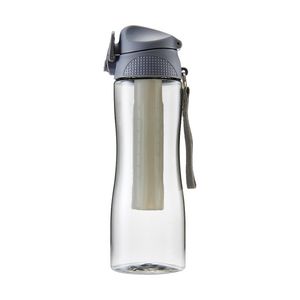 Curve Push Button Sipper Drink Bottle 600mL Grey
