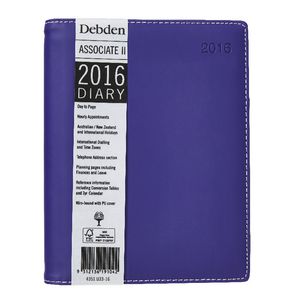 Collins Debden Associate A5 Day to Page 2016 Diary Assorted